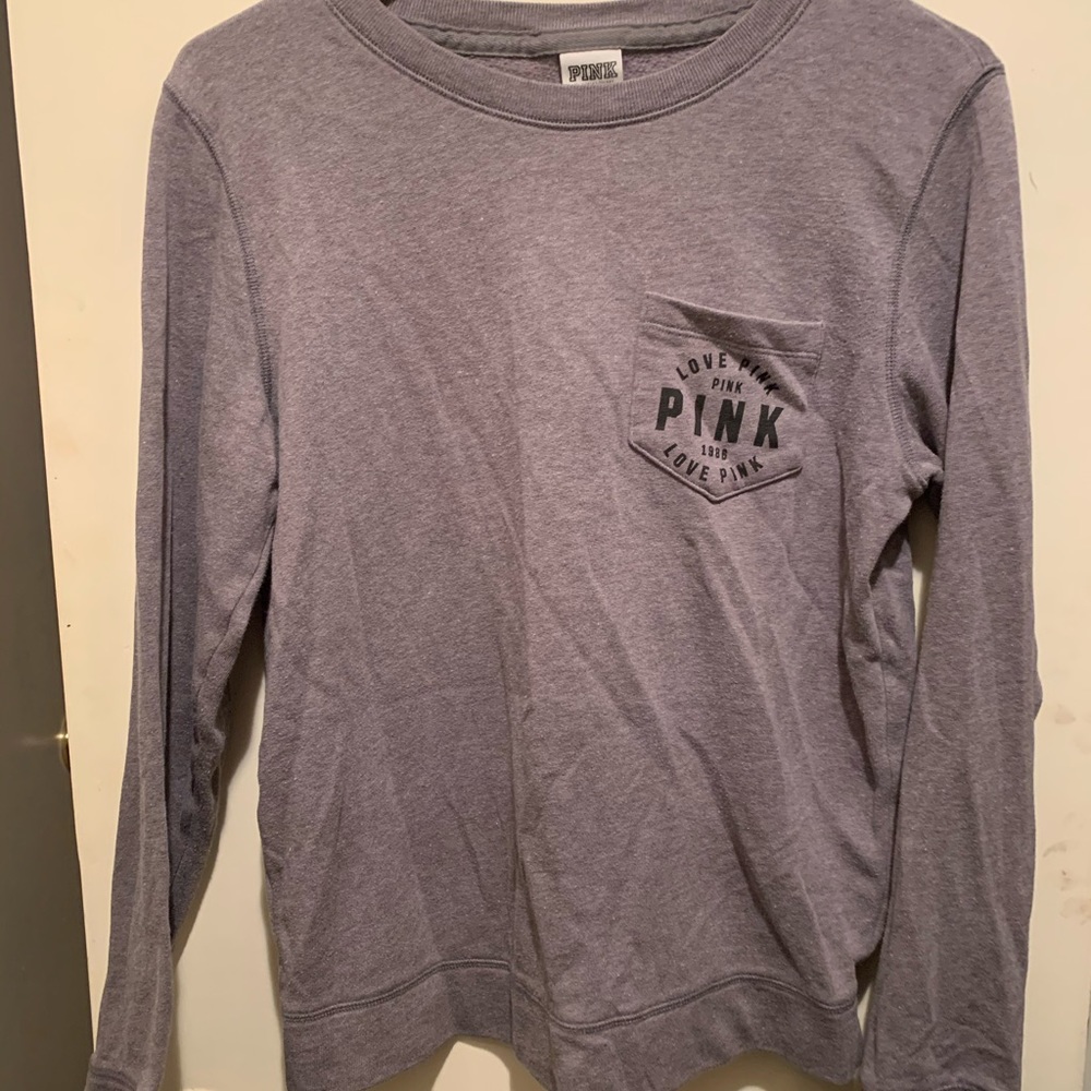 Grey PINK crew neck